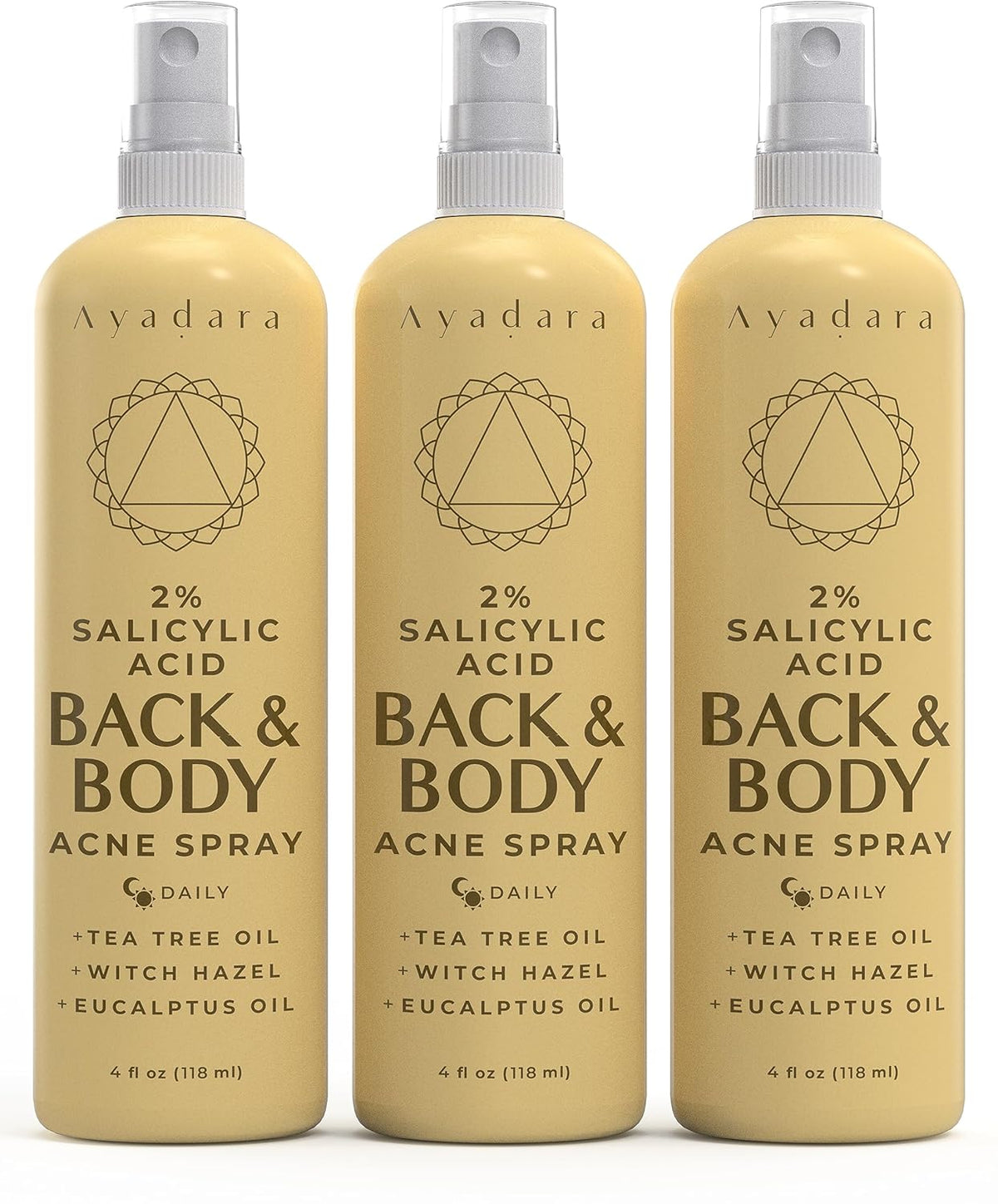 Ayadara Acne Body Spray 4oz 3pack